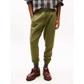 Tommy Hilfiger Sweathose TOMMY JEANS "TJM SLIM S FLAG SWEATPANT", Herren, Gr. 3XL, N-Gr, grün (dunkelgrünery), Sweatware, Obermaterial: 80% Baumwolle, 20% Polyester, slim fit lang, Hosen Sweathose, Mit Kordelzug