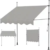 Merkloos Manuell einziehbares Sonnenschutzschirm mit UV-Schutz