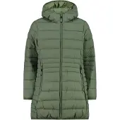 CMP - Girl's Down Coat Fix Hood Taffeta - Mantel Gr 140 oliv