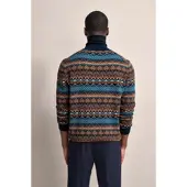 Bugatti Rollkragenpullover mit Multicolor-Muster