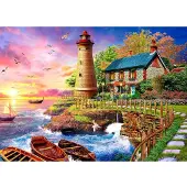 Sonstiges Puzzle 1000 Teile Erwachsene Leuchtturm am Meer 70x50 cm