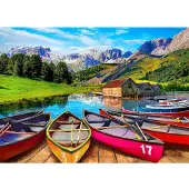 Sonstiges Puzzle 1000 Teile Italienischer Alpensee Motiv 70 x 50 cm