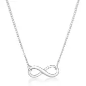 Elli Kette mit Anhänger "Halskette Kette Infinity Unendlichkeit Symbol 925 Silber" Gr. 45, silber, Halsketten, Damen, ohne Stein, Silber 925 (Sterlingsilber), Kette mit Anhänger