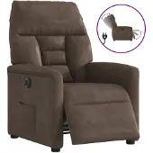 vidaXL Relaxsessel Elektrisch Braun Mikrofasergewebe