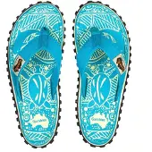 Gumbies Islander Türkis Muster Flip-Flops Blau 37