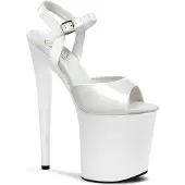 Pleaser FLAMINGO-809 Damen Sandale von , Weiß , EU 41, US 11