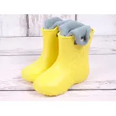 Camminare Kinder Ultraleicht Gummistiefel Frosch Gefüttert Gelb mit Einlage 28/29