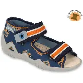 Befado Jungen Sandalen Hauschuhe Papi 350P029 Lederinnensohle
