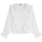 Scotch & Soda Ruched Gold Button Langarmhemd