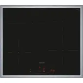 Siemens iQ300 EH645HFB1E, Schwarz, Integriert, 60 cm, Zonen-Induktionskochfeld, Glaskeramik, 4 Zone(n)