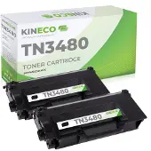 Kineco 2X Toner ersetzt TN3480 Doppelpack für Brother HL-L5100DN HL-L5100DNT