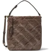 Braccialini Umhängetasche für Damen, braun, gefüttert, mit verstellbarem Trageriemen, 30x32 cm