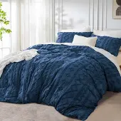 Sonstiges Bettwäsche Set 135x200cm Boho Geometrisch Dunkelblau Microfaser 2-teilig