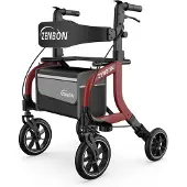 Merkloos Faltbarer Rollator mit Sitzfunktion für Senioren