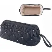 Merkloos Omgoods – Gepolsterte Haartool-Reisetasche mit Schleifenmuster