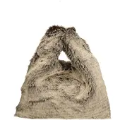 Gave Lux Handtasche Damen Valenza Calfhair Leder Grau Grey UNIQUE 40x28x7 cm