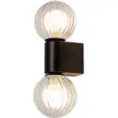 Nobrand Rabalux 75022 Badezimmerleuchten Colzar G9 2x MAX 3,5 Metall Glas mattschwarz