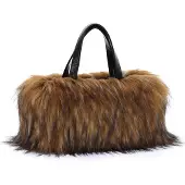 Merkloos Solidchoice – Handtasche aus Kunstfell für Damen
