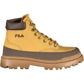 FILA Gelbe Herren-Schnürstiefelette für Bergtouren mit braunen Details
