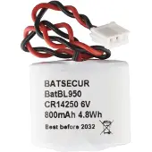 AccuCell Pufferbatterie LiMnO2 6V 0,8Ah passend für Label Alarmanlage