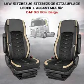 PRO-GROUP LKW SITZBEZUG SITZBEZÜGE SITZAUFLAGE LEDER + ALCANTARA DAF XG XG+ Beige