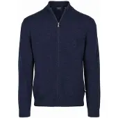 Olymp Strickjacke "Casual", Herren, Gr. 3XL, blau (marine), Strick, Obermaterial: 100% Schurwolle, regular fit normal, Rippbündchen, Strickjacken Strickjacke, aus hochwertiger Wolle, regular fit