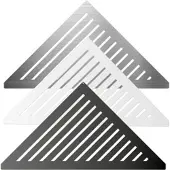 Fliesen Alfers Duschablage V2A (gleichschenklig) Design-Line - weiß matt