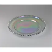 Am Design Dekoteller "aus Glas", silber (klar), B:0,44cm T:2cm Ø:21cm, Glas, Dekoschalen, Dekoteller, 3er Set, Ø: 21 cm