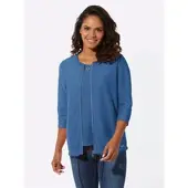 Witt T-Shirt "Shirt-Set Shirt-Set in Struktur-Qualität", Damen, Gr. 38, blau (mittelblau), Sportlich, Rundhals, Shirts T-Shirt