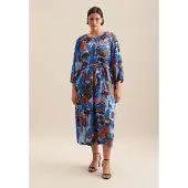 Seidensticker Blusenkleid "Schwarze Rose" 3/4 Rundhals Floral