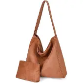 Merkloos Große Damenhandtasche in Braun
