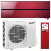 Mitsubishi Klimaanlage Set | MSZ-LN | Hyper Heating | Ruby Red | 5,0 kW