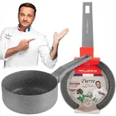 Florina Pierre Aluminium Kochtopf 16cm Grau Antihaft