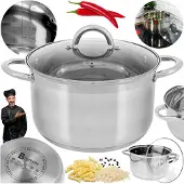 Brunbeste Edelstahltopf 22cm 4.5L für Induktion Gas