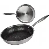 Edenberg Edelstahl-Pfanne Wabenstruktur 30cm Induktion