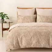 Sonstiges Bettwäsche-Set Doppelbett 260x240 cm 3-teilig Mikrofaser Khaki Botanisch