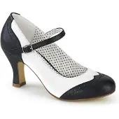 Pin Up Couture FLAPPER-25 Damen Pumps von , Schwarz-Weiß EU 42, US 12