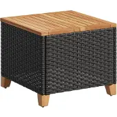 Merkloos Synthetischer Rattan-Gartentisch für den Außenbereich