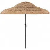 KOMFOTTEU Sonnenschirm Hawaii, Ø 275 cm knickbarer Strandschirm Stroh