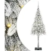 vidaXL Weihnachtsbaum Weiß 150 cm PE und Stahl