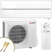 Mitsubishi Klimaanlage Set | MSZ-LN | Hyper Heating | Pearl White | 5,0 kW Quick-Connect