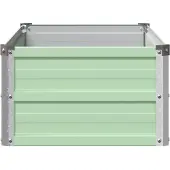 vidaXL Hochbeet im Garten Pastellgrün 100 x 40 x 24 cm Stahl