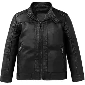 Merkloos Solidchoice – Kinderjacke im Biker-Stil aus Kunstleder, mit langen Ärmeln