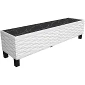 Dripio TV-Standard 149,2x35x38 cm, weiß/schwarz, Melamin-Spanplatte, 18 mm