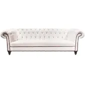 AEA Weiß Dreisitzer Chesterfield Modern Design Couchen Leder Sofa Weiß Möbel