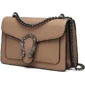 Merkloos Handtasche Sacca Khaki, kompakt, aus strapazierfähigem Material, verstellbarer Schultergurt