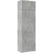 vidaXL Hochschrank Betongrau 70x42,5x225 cm Holzwerkstoff
