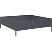 vidaXL Hochbeet Anthrazit 100x100x33,5 cm Stahl