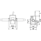 Wago 855-3001/200-001 Kabelumbau-Stromwandler,Primärer Bemessungsstrom 200 A,Sekundärer Bemessungsstrom 1 A 8553001200001