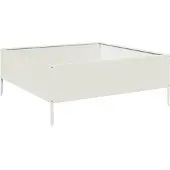 vidaXL Hochbeet Weiß 100x100x41 cm Stahl